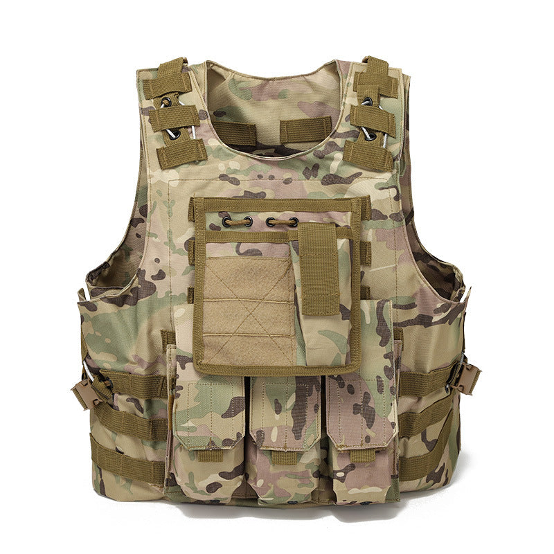 Tactical Vest Military Molle Plate Carrier Magazine Paintball CS Outdoor Velcro Protective Vest Hunting Vest (NF-YB-V012)