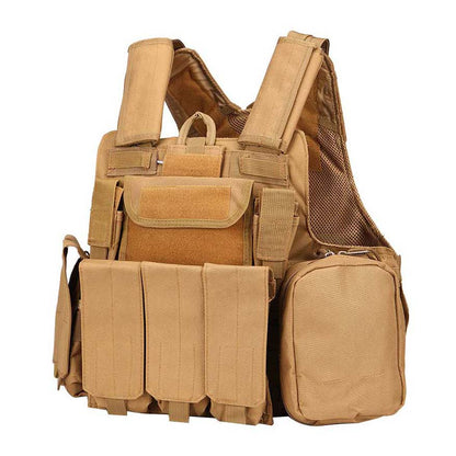 Tactical Vest Military Molle Plate Carrier Magazine Paintball CS Outdoor Velcro Protective Vest Hunting Vest (NF-YB-V015)