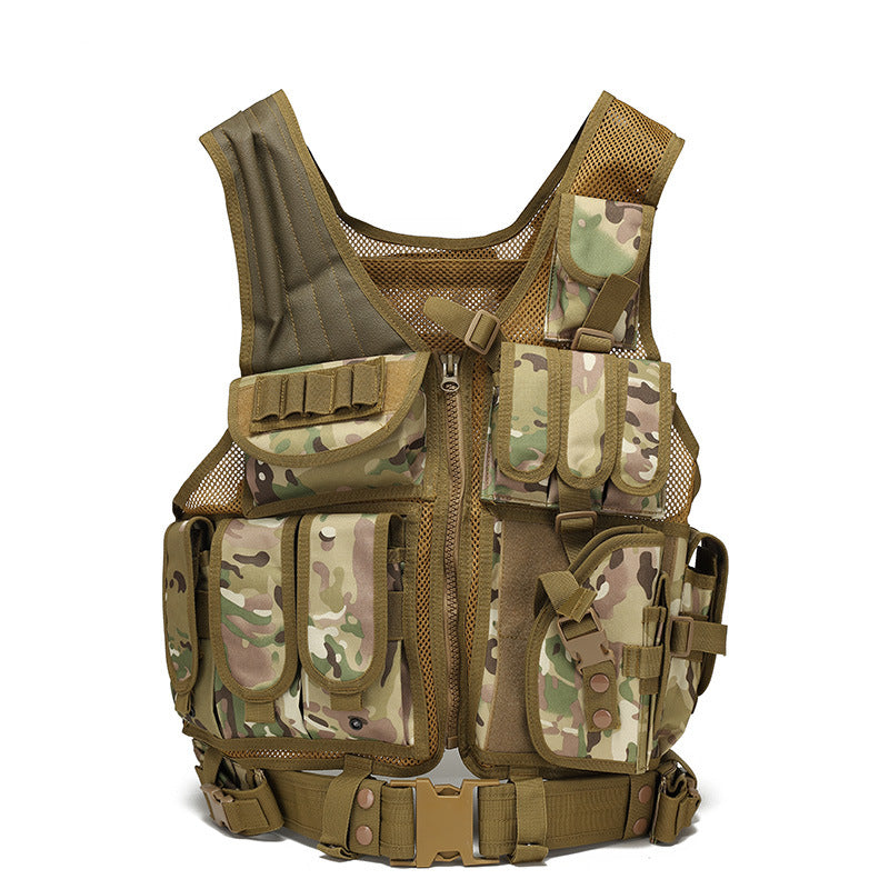 Tactical Vest Military Molle Plate Carrier Magazine Paintball CS Outdoor Velcro Protective Vest Hunting Vest (NF-YB-V016)