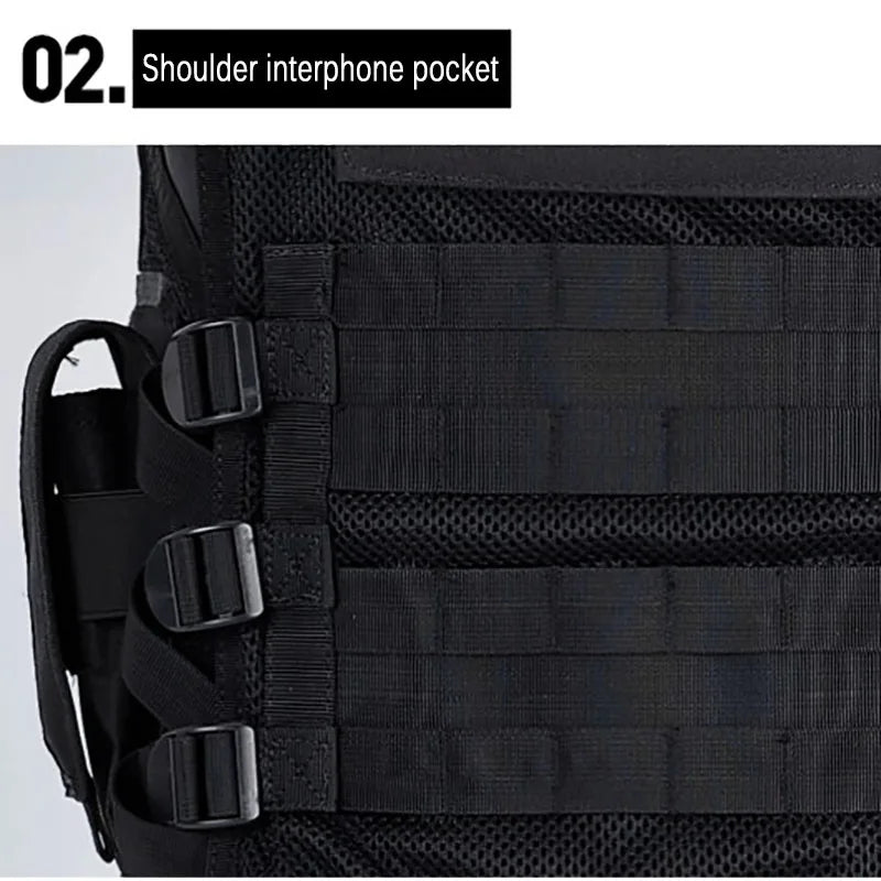 Tactical Vest Military Molle Plate Carrier Magazine Paintball CS Outdoor Velcro Protective Vest Hunting Vest (NF-YB-V016)