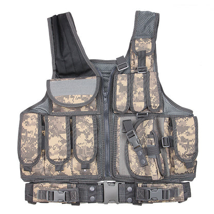 Tactical Vest Military Molle Plate Carrier Magazine Paintball CS Outdoor Velcro Protective Vest Hunting Vest (NF-YB-V016)